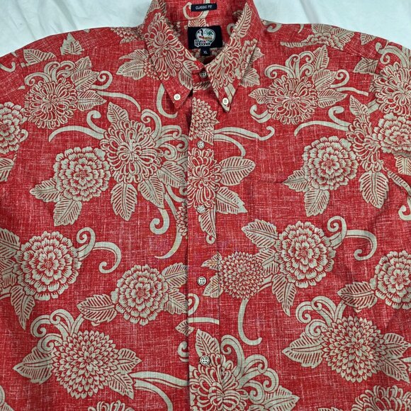 Reyn Spooner Kloth Mens Size XL Red Floral Button Front Shirt Aloha Hawaiian - Picture 3 of 9